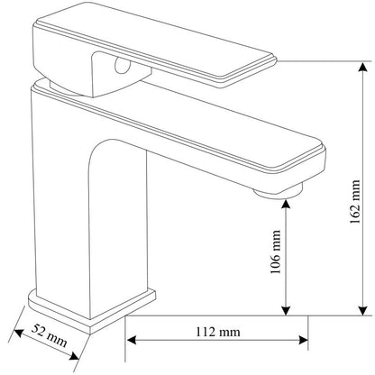 Mexen Mino DQ77 badekarsæt i mat-sort 1 sæt