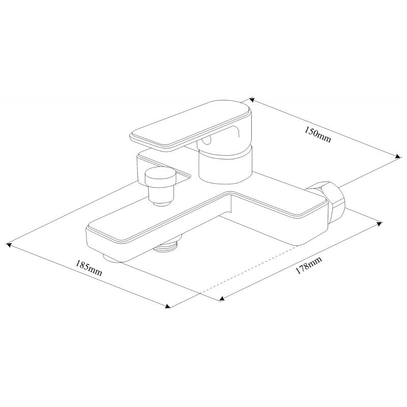 Mexen Mino DQ77 badekarsæt i mat-sort 1 sæt