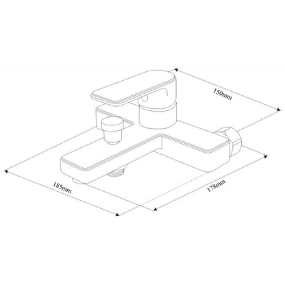 Mexen Mino R72 badekarsæt i mat-sort 1 sæt