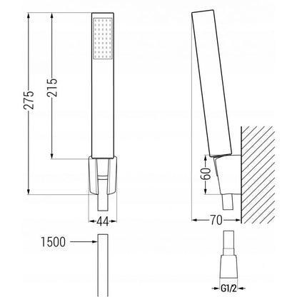 Mexen Mino R77 sort badekarsæt 1 sæt