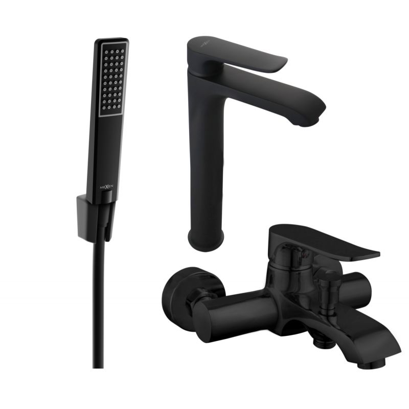 Mexen Pecos R72 badekarsæt i mat-sort 1 sæt