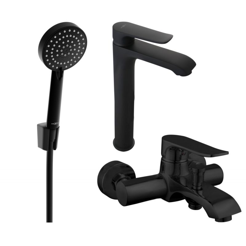 Mexen Pecos R75 badekarsæt i mat-sort, 1 sæt