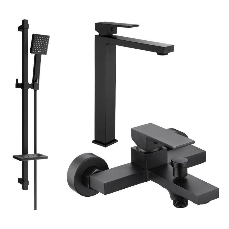 Mexen Uno DQ45 sort badekarsæt 1 sæt