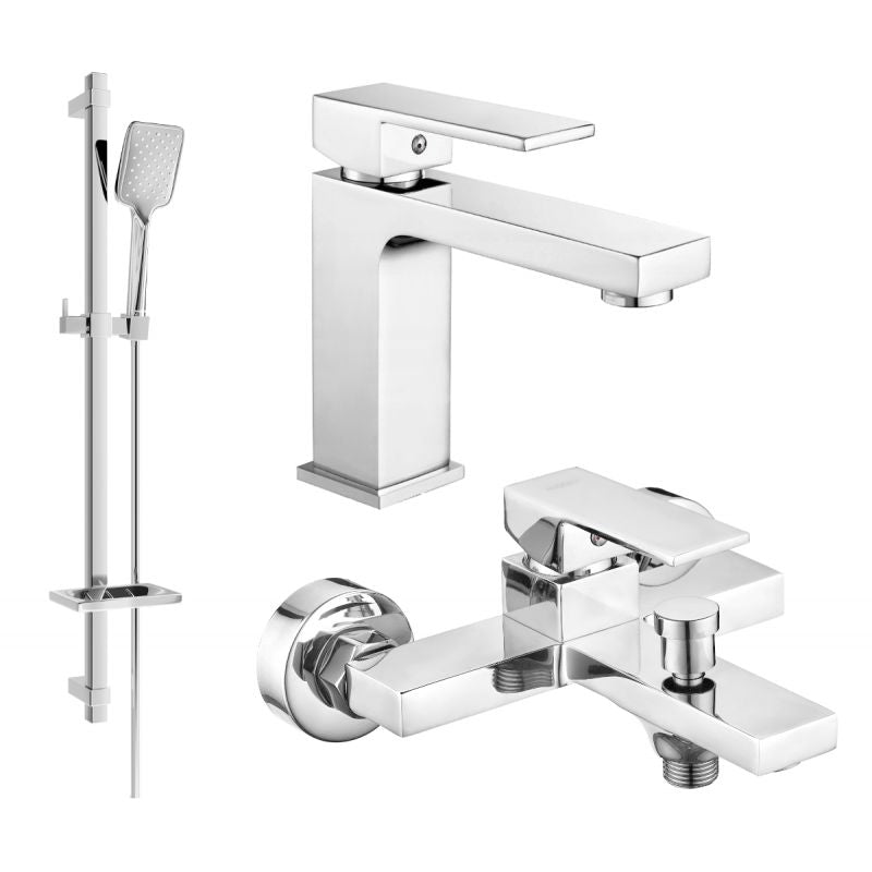 Mexen Uno DQ62 badekarsæt i krom, 1 sæt