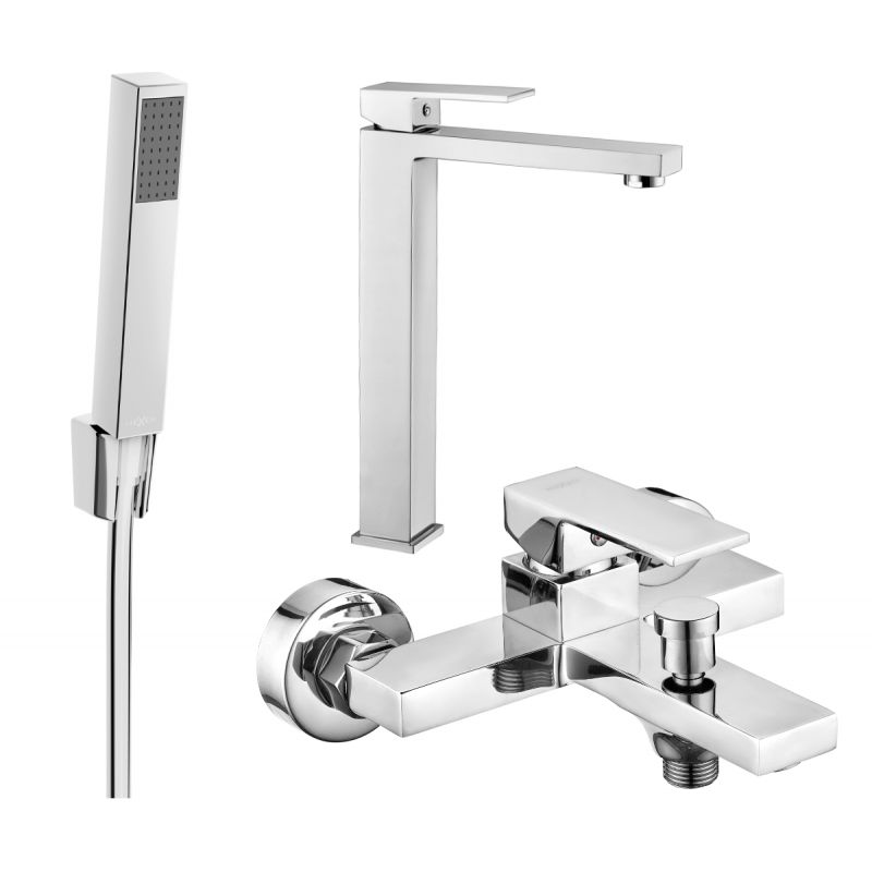 Mexen Uno R77 badekarsæt i krom, 1 sæt