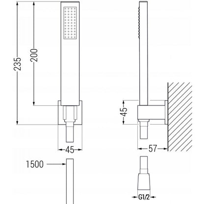 Mexen Zero R02 sort badekarsæt 1 sæt