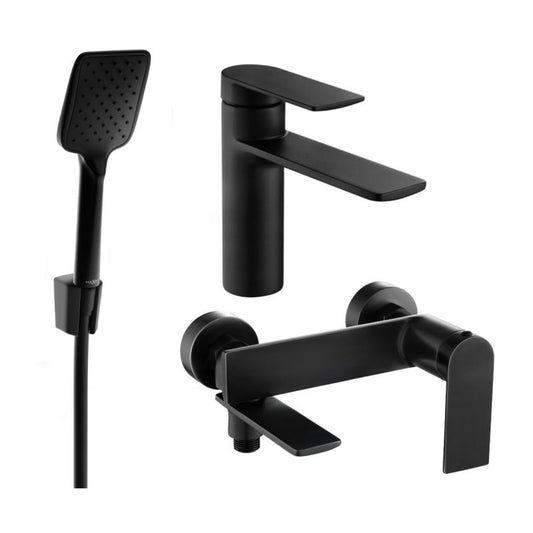 Mexen Zero R62 badekarsæt i mat-sort 1 sæt