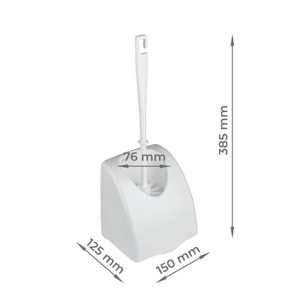 Toilet Tilbehørssæt med Sæde Børste og Papirholder Hvid 5906881219812