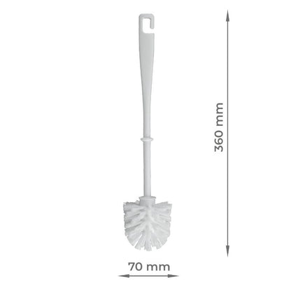 Toilet Tilbehørssæt med Sæde Børste og Papirholder Hvid 5906881219812