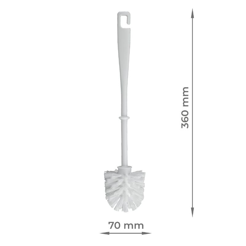 Toilet Tilbehørssæt med Sæde Børste og Papirholder Hvid 5906881219812