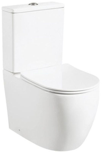 Kompakt WC Keramisk Hvid Højglans Uden Bræt 38x60,5x80 cm