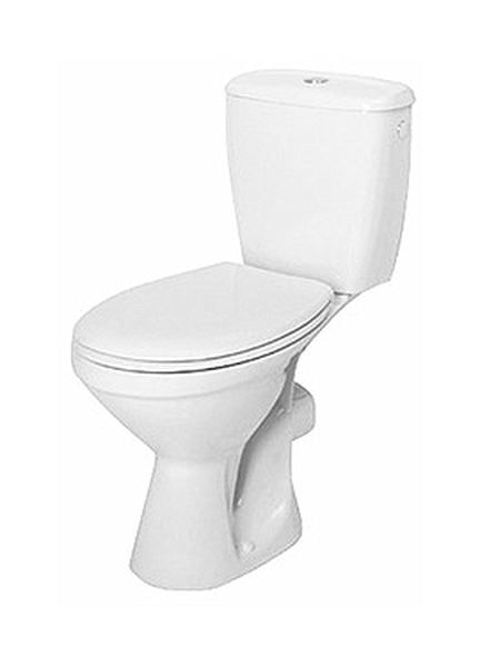 Kompakt Toilet Sæt Hvid 36x32x39 cm Vandret Afløb Blødt Sæde