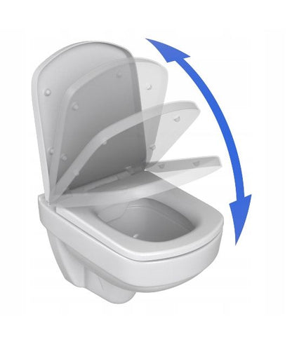 Væghængt Toilet Mero RimOff 35,5x51 cm Hvid med SoftClose Sæde