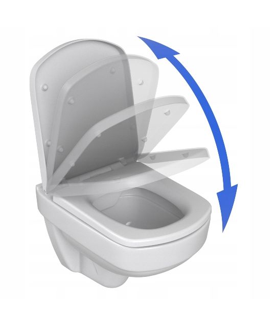 Væghængt Toilet Mero RimOff 35,5x51 cm Hvid med SoftClose Sæde