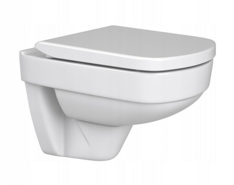 Væghængt Toilet med Indbygningscisterne Slim Hvid 355 x 510 x 355 mm