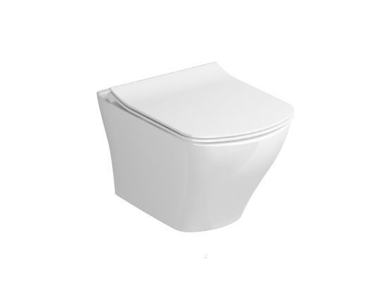 Væghængt Toiletsæt med Skjult Cisterne Slim Sort Betjeningspanel 370 x 515 x 330 mm