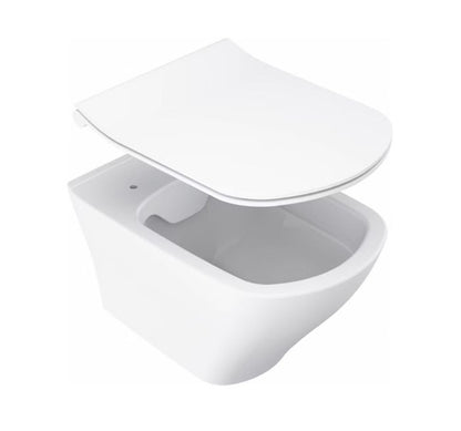 Væghængt Toiletsæt med Skjult Cisterne Slim Sort Betjeningspanel 370 x 515 x 330 mm