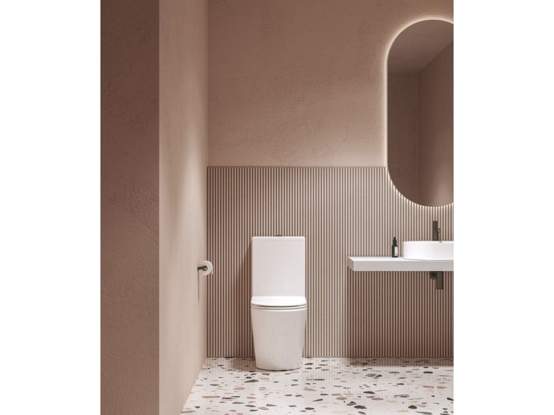 Toiletsæt Elegant Kombi RimOff Hvid 38x60,5x82,5 cm