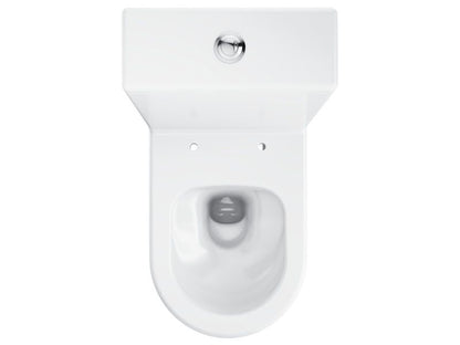 Fritstående Toilet Kompakt Keramik 38x60,5x82,5 cm Hvid RimOff SoftClose | 8592626079260