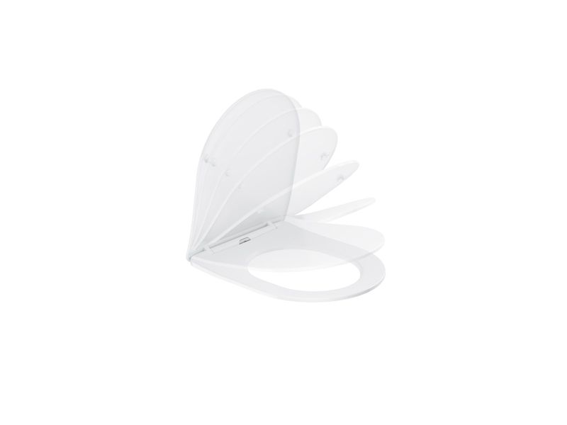 Fritstående Toilet Kompakt Keramik 38x60,5x82,5 cm Hvid RimOff SoftClose | 8592626079260