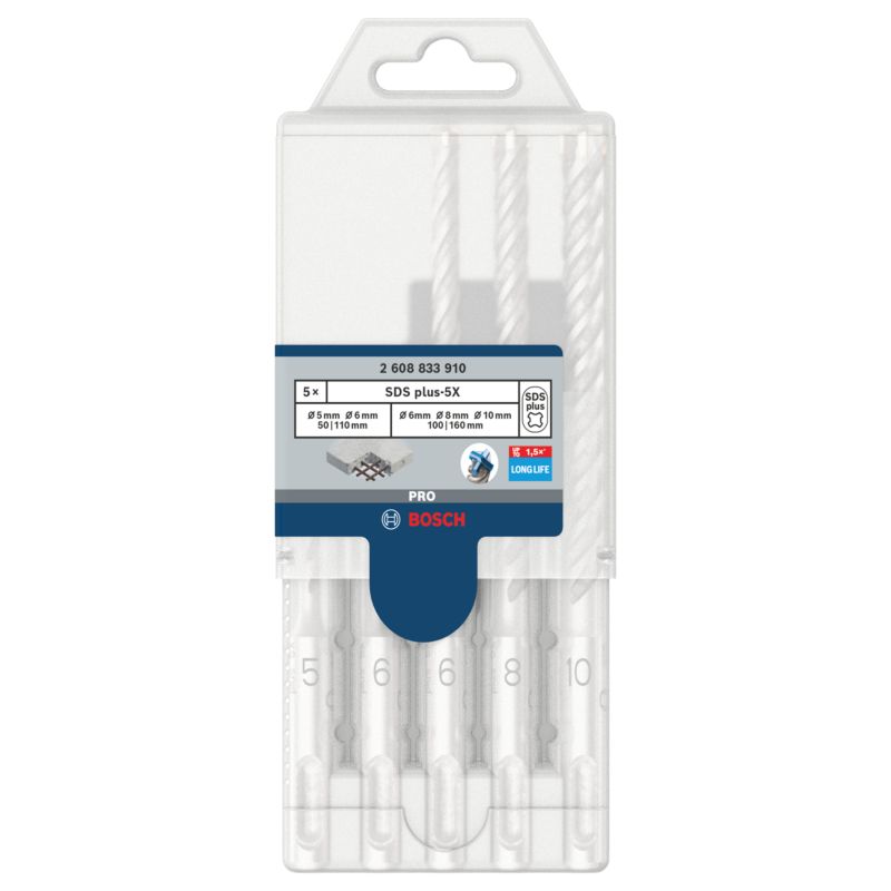 Bosch PRO SDS+ borsæt 5 dele