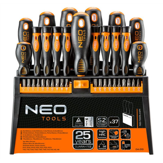 NEO TOOLS skruetrækker- og bit-sæt, 37 dele, 1 sæt