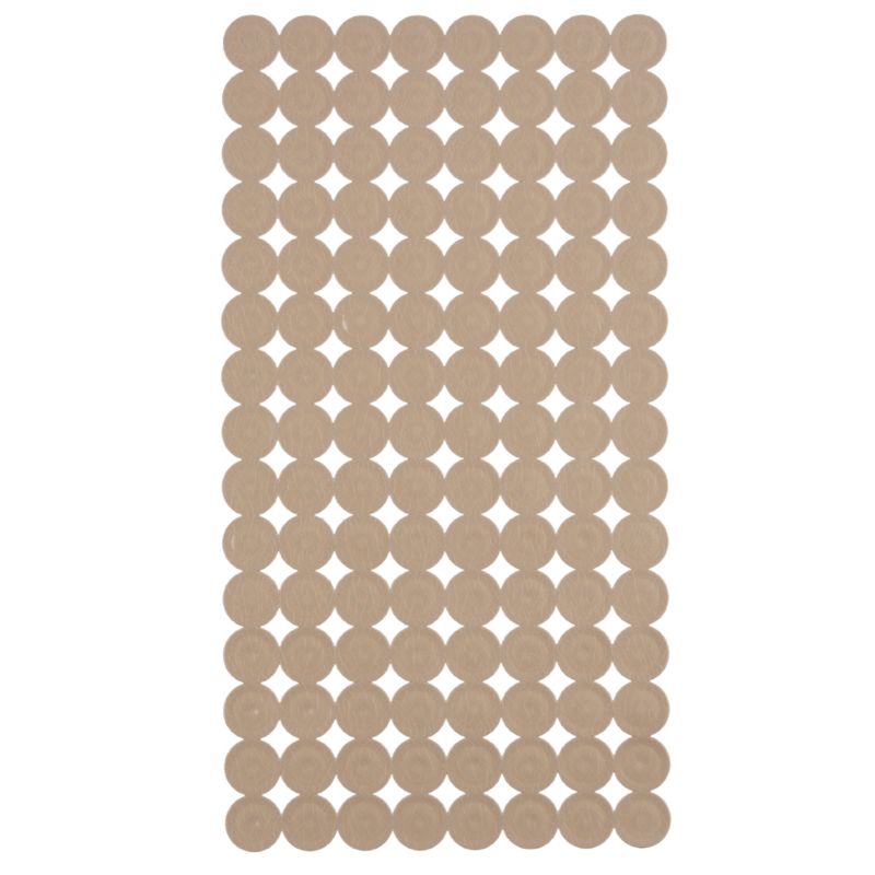 Brusebadssæt med Forhæng og Antiskridmåtte Beige 180x180 cm