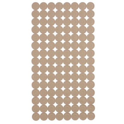 Brusebadssæt med Forhæng og Antiskridmåtte Beige 180x180 cm