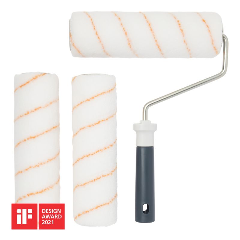 GoodHome malersæt med 23 cm malerulle og 3 refiller