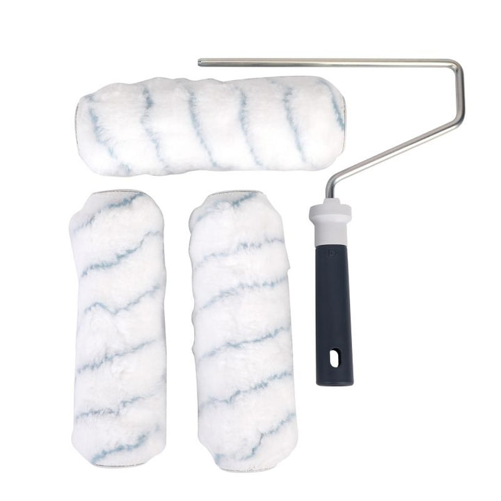 GoodHome malersæt med langhåret malerulle 23 cm og 3 refiller
