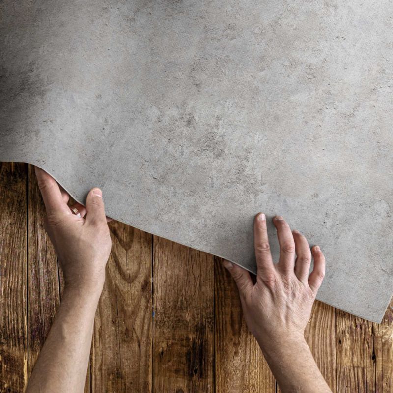 Udendørs Vinyltæppe 60x90 cm Grå Industriel Betonlook 1 stk.