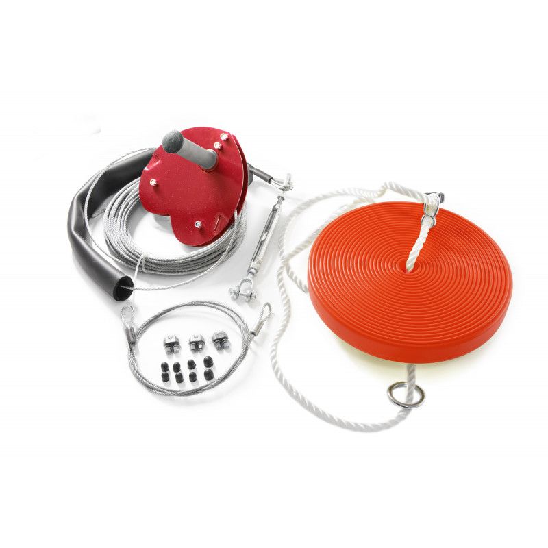 4iQ Group 25 meter rød svævebane med sæde, 1 stk.