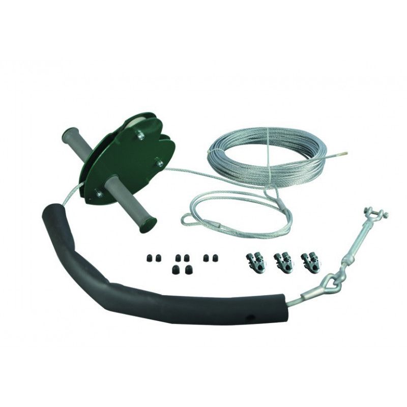 4iQ Group 35 meter zipline med sæde, gul, 1 stk.