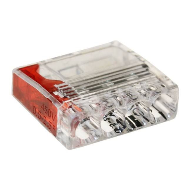 Mini-ledningssamler Ledsystems 4 x 0,5 - 2,5 mm, 10 stk.