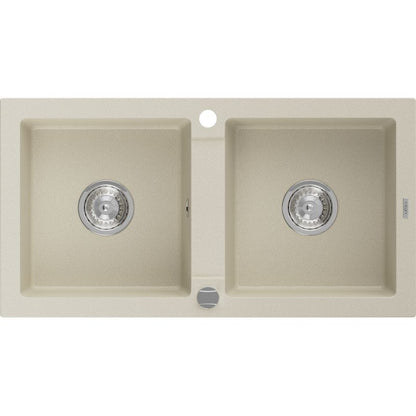 2‑kammers granitvask Mexen 820 mm Mario beige