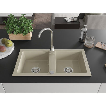 2‑kammers granitvask Mexen 820 mm Mario beige