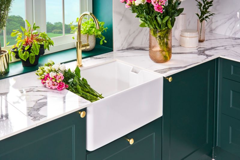 Keramisk overflademonteret vask GoodHome Chadwick 1-kammer