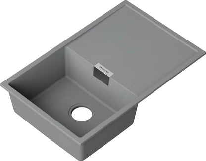 Granitvask Frame 1-kammer med afløbsplade titan