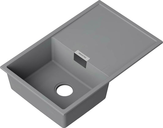 Granitvask Frame 1-kammer med afløbsplade titan