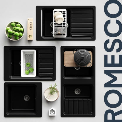 GoodHome Romesco granitvask med 1,5 kammer