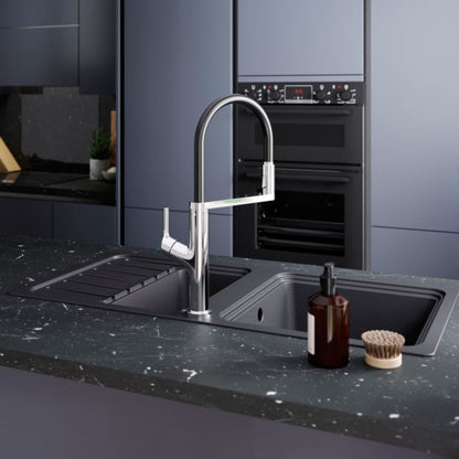 GoodHome Romesco granitvask med 1,5 kammer