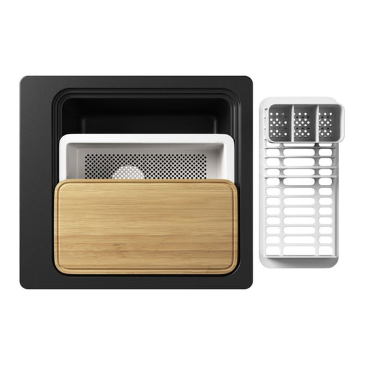 GoodHome Romesco granitvask 1-kammer sort