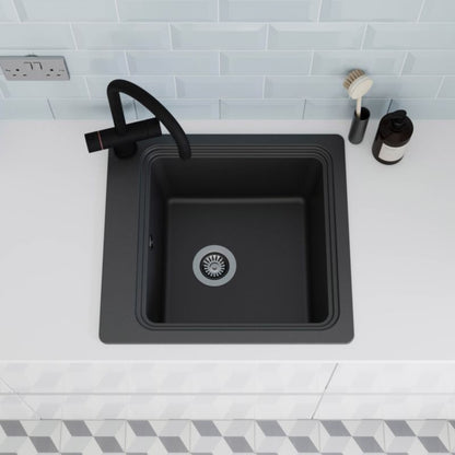 GoodHome Romesco granitvask 1-kammer sort
