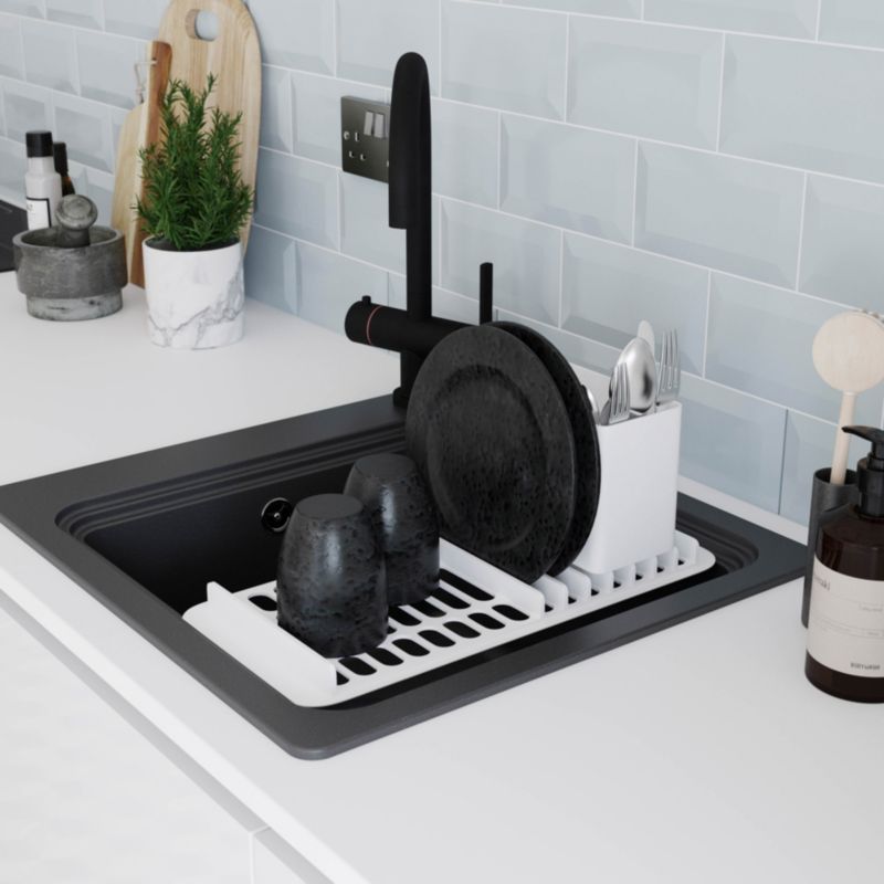 GoodHome Romesco granitvask 1-kammer sort