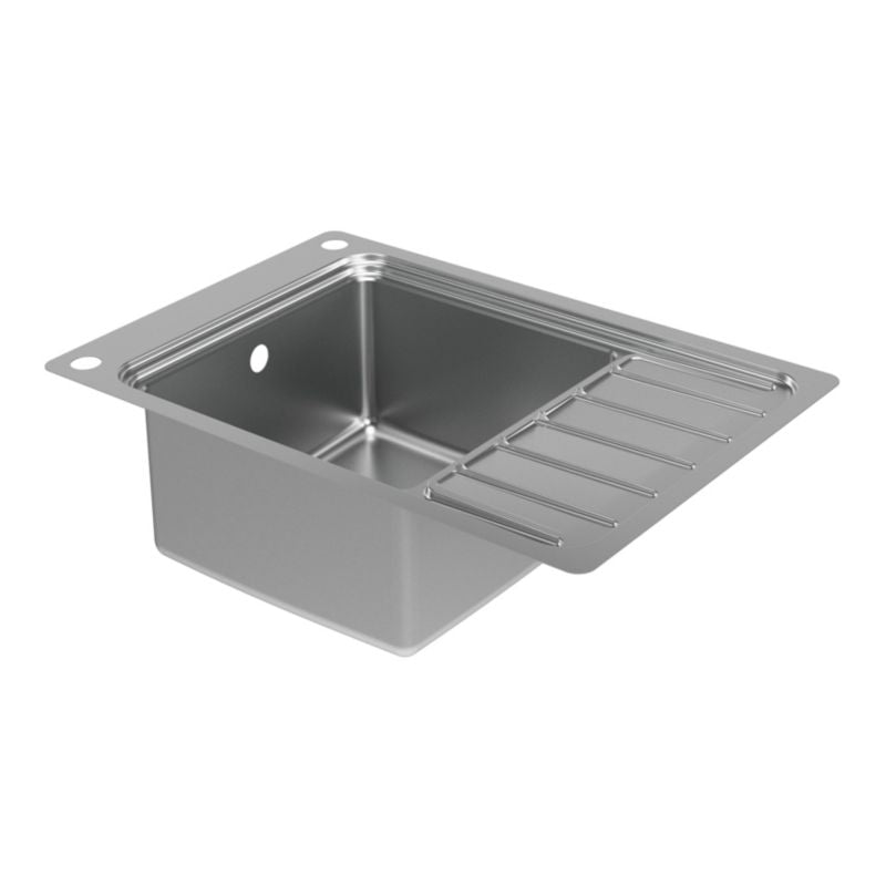 GoodHome Romesco stålvask med 1 kumme, afløbsplade og tilbehør