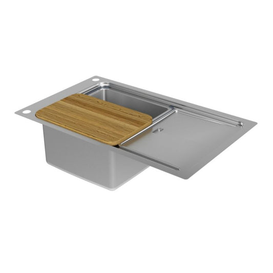GoodHome Romesco Linea stålvask med 1 kum og afløbsplade
