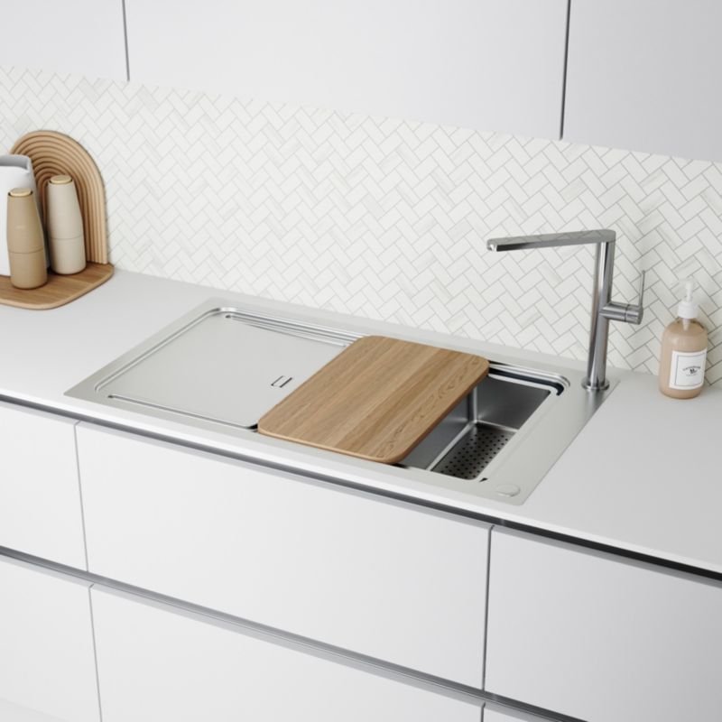GoodHome Romesco Linea stålvask med 1 kum og afløbsplade