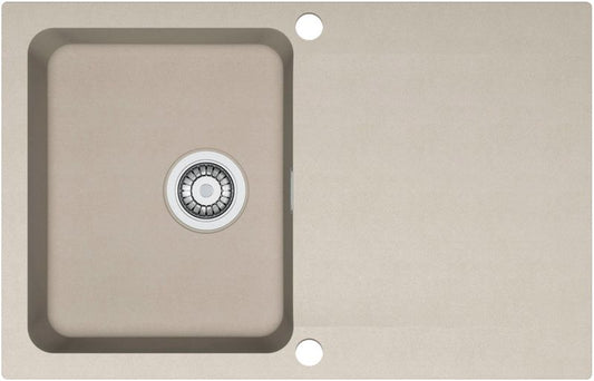 Franke Oid tectonite 1-kammers vask 78 x 50 cm med beige sifon