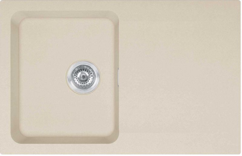 Franke Oid tectonite 1-kammers vask 78 x 50 cm med beige sifon