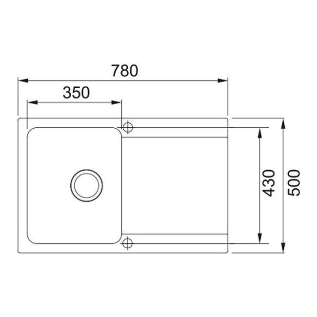 Franke Oid 611-78 Tectonite-granitvask med 1 kammer i grå